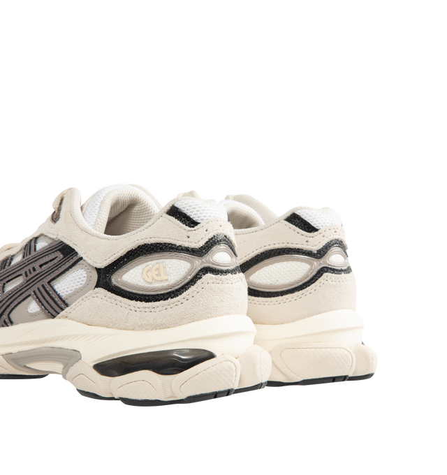 Image 3 of 5 - MULTI - ASICS GEL-NYC 2.0 Sneaker featuring suede overlays, rearfoot and forefoot GEL technology, shock-attenuating material placed in the midsole of the shoe for cushioning and shock absorption, FF BLAST PLUS cushioning, TPU TRUSSTIC technology, walking-specific flex grooves to support natural movement and smooth heel to toe transition, angled heel softens heel contact with the ground and facilitates more natural heel to toe transitions.