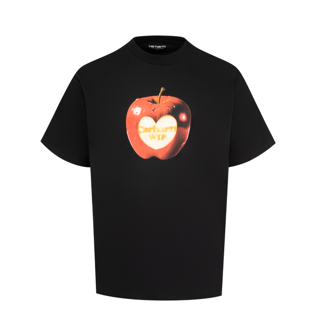Image 1 of 2 - BLACK - CARHARTT WIP Spoiled T-shirt featuring front screen print, midweight organic cotton in a loose fit, short sleeves and crew neck. 100% cotton.