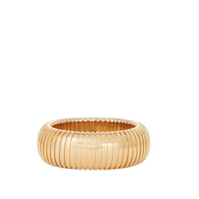 Image 1 of 4 - GOLD - SIDNEY GARBER Domed Cuff: 18K Yellow Gold Domed Cuff, size regular 56MM. Defined by sleek curves and flexible movement. 18k Yellow Gold Approximately 1in Wide.