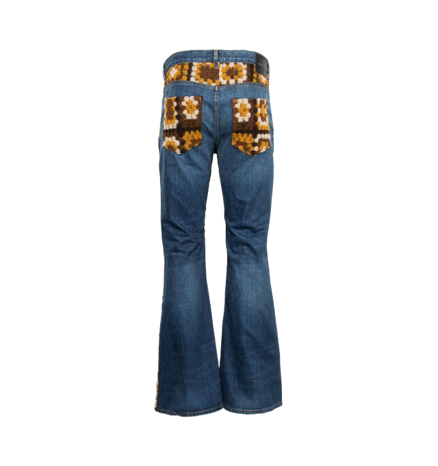 JIMMY CROCHET WOOL DENIM FLARE