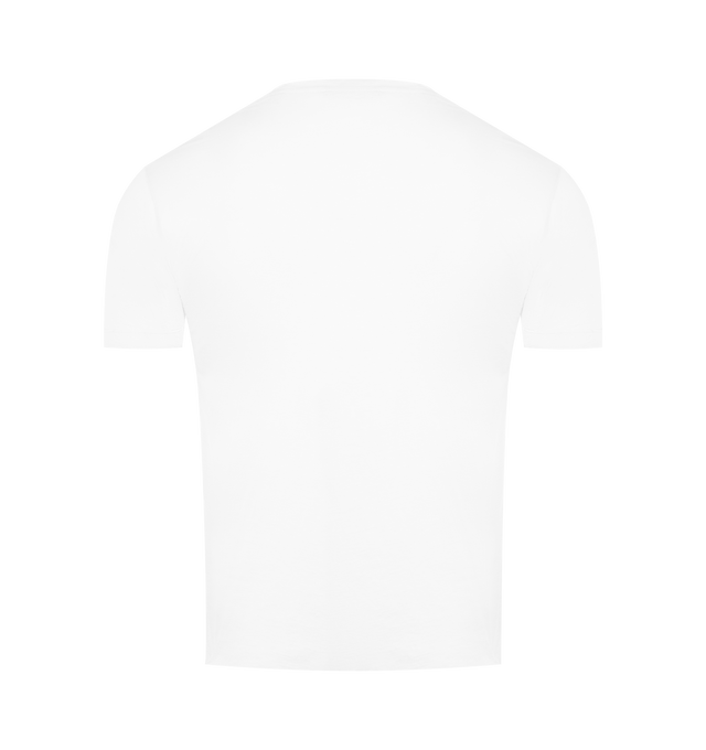 Image 2 of 2 - WHITE - TOM FORD Fitted T-Shirt featuring crew neck, short sleeves and regular fit. 80% cotton, 20% silk. Made in Portugal.