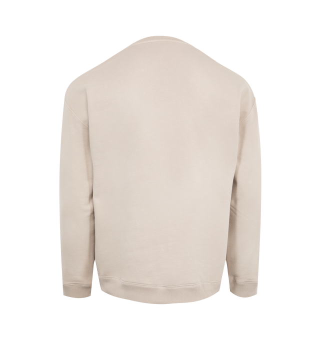 Image 2 of 2 - NEUTRAL - LOEWE Relaxed Fit Sweatshirt featuring a laser-cut LOEWE Anagram appliqu placed on the chest, crew neck, rib knit collar, cuffs and hem and V detail at the front. 100% cotton. Made in Portugal.