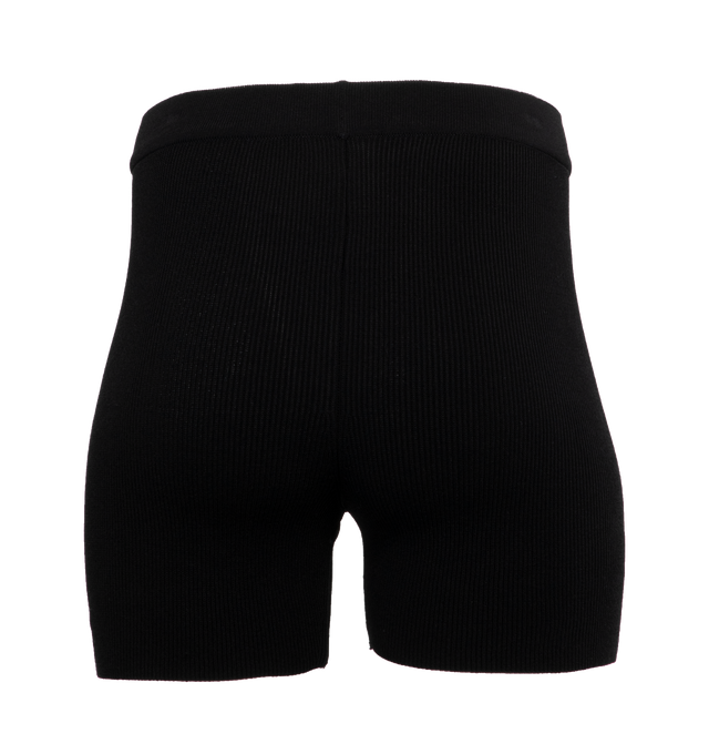 Image 2 of 3 - BLACK - JACQUEMUS Le Short Pralu Shorts featuring high-rise and logo hardware at waist. 80% viscose, 10% polyester, 10% nylon. Made in Portugal. 