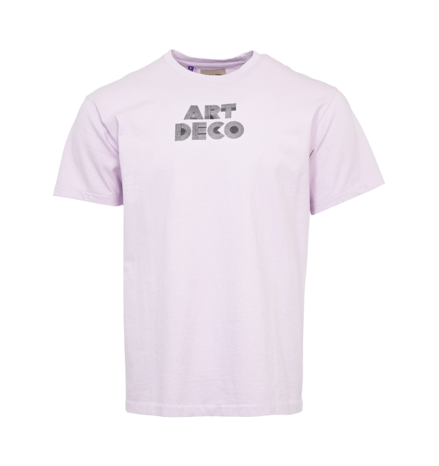 Image 1 of 4 - PURPLE - GALLERY DEPT. ART DECO TEE is made from cotton-jersey for a comfortable fit and is printed with a glittered logo across the back. 100% cotton. 