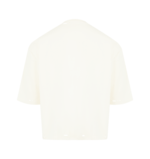 Image 2 of 2 - WHITE - WILLY CHAVARRIA Tecate Buffalo Tee featuring front graphic logo detail, intentionally distressed trim, midweight jersey fabric, short sleeves and crew neck. 100% cotton. Made in USA.