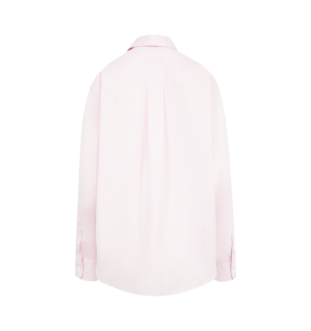 Image 2 of 2 - PINK - COMME SI La Shirt Classica featuring front button closure, buttoned cuffs, poplin fabric and classic collar. 100% cotton. Made in USA.