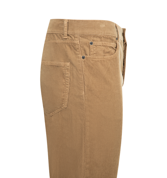 Image 3 of 3 - BROWN - THE ROW Rossen Jean featuring low-rise jean in cotton denim with straight leg, tonal topstitching and classic 5-pocket construction. 100% cotton. Made in Italy.