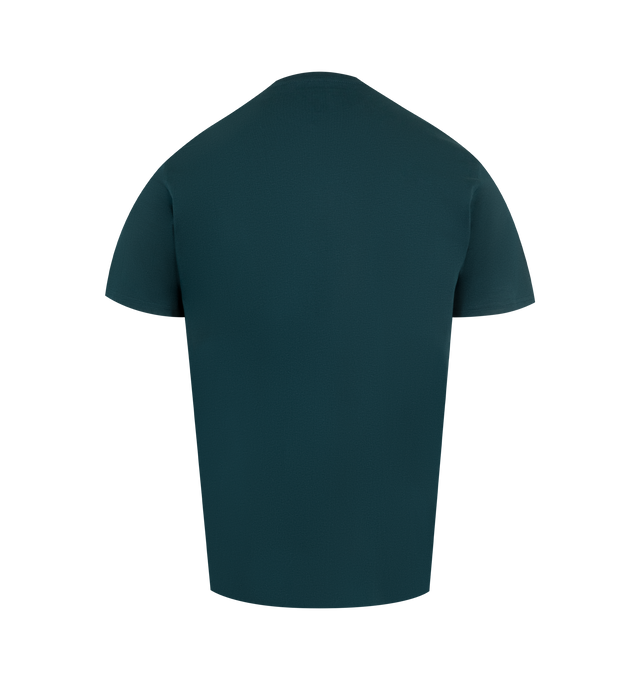 Image 2 of 2 - BLUE - CARHARTT WIP Pocket T-Shirt has a crew neck, chest pocket, and signature logo patch. 100% cotton.