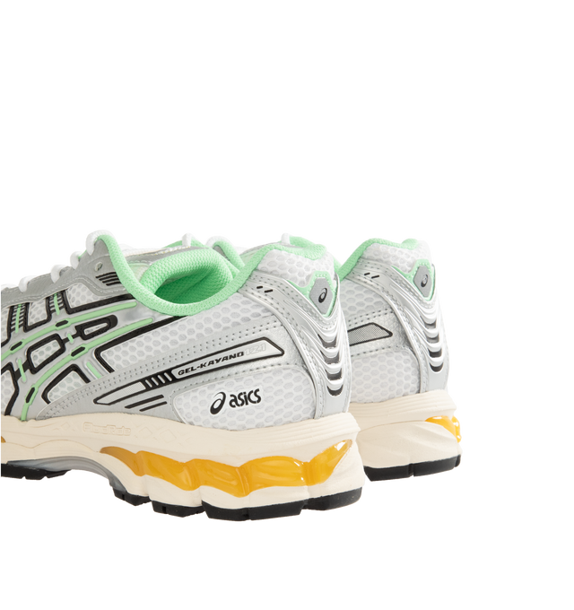 Image 3 of 5 - WHITE - ASICS Gel-Kayano 12.1 Sneaker featuring breathable mesh underlays, GEL-NIMBUS17 tooling system, FLUIDRIDE technology, rearfoot and forefoot GEL technology and dope dyed recycled sockliner mesh.