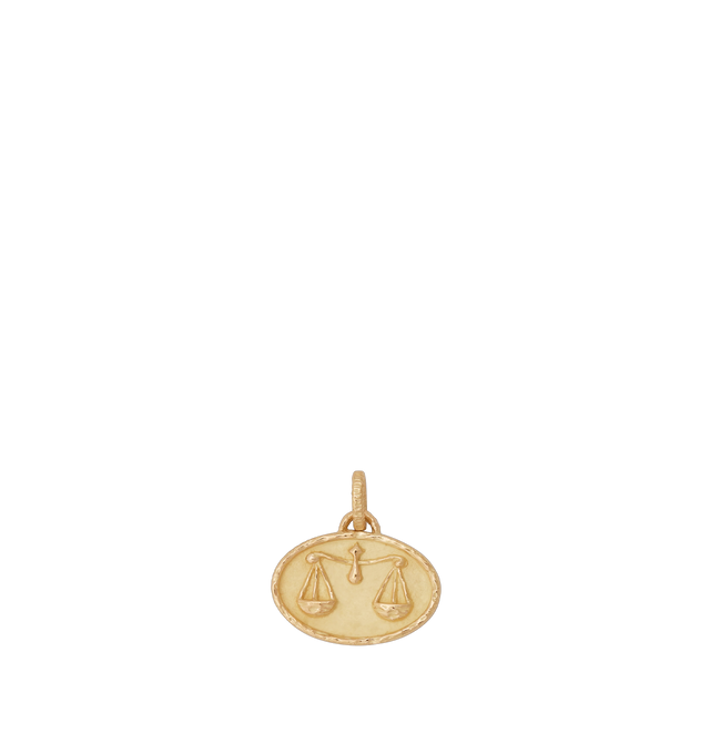 Image 1 of 2 - GOLD - SIDNEY GARBER Libra Pendant with Diamonds featuring 18k yellow gold, diamonds .10 Carats, Libra symbol on the front and star constellation in diamonds on the back. Hirshleifers offers a range of pieces from this collection in-store. For personal consultation and detailed information about jewelry, please contact our dedicated stylist team at personalshopping@hirshleifers.com. This item may be restricted for online purchase to international clients. For assistance purchasing this item p