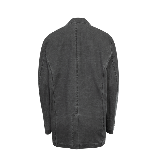 Image 2 of 2 - BLACK - ACNE STUDIOS Suit Jacket featuring relaxed fit, wide shoulders, below hip length, single-breasted, button-up closure and chest and front pockets. 100% cotton. 