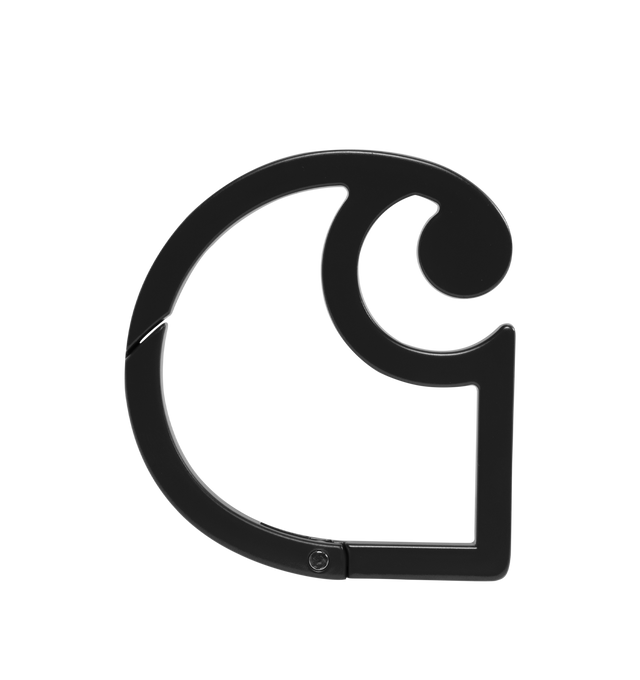 Image 1 of 3 - BLACK - CARHARTT WIP C-Logo Carabiner featuring curved shape, C logo design and engraved branding at side. 5.9cm x 6.5cm. 100% zinc alloy.
