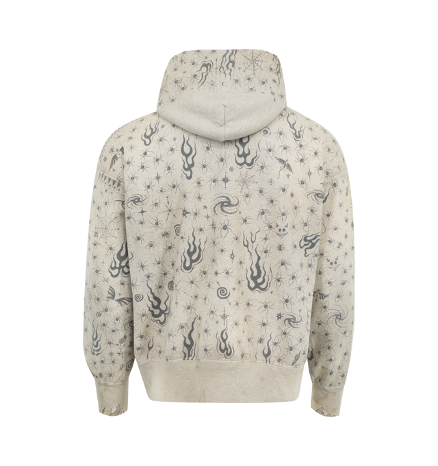 Image 2 of 2 - NEUTRAL - SAINT MICHAEL x Dr Woo Graffiti Hoodie featuring print throughout, ribbed hem and cuffs, fixed hood and kangaroo pocket. 100% cotton.