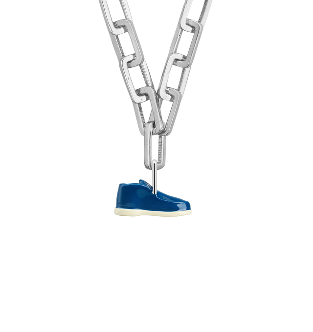 Image 7 of 7 - BLACK - Poubel by The Gstaad Guy Shoe Pendant. All pendants are made of .925 sterling silver, and are hand-painted using non-toxic lead-free enamel. Links sold separately. Hirshleifers offers a range of initial pieces from this collection in-store. For personal consultation and detailed information about jewelry, please contact our dedicated stylist team at personalshopping@hirshleifers.com