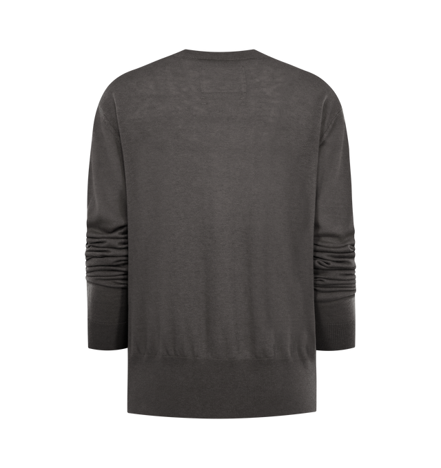Image 2 of 2 - BROWN - EXTREME CASHMERE Collin Sweater featuring a regular fit, deep v-neckline, fine-knit wool cashmere blend and ribbed neck, hem and cuff details. 70% merino wool, 30% cashmere.