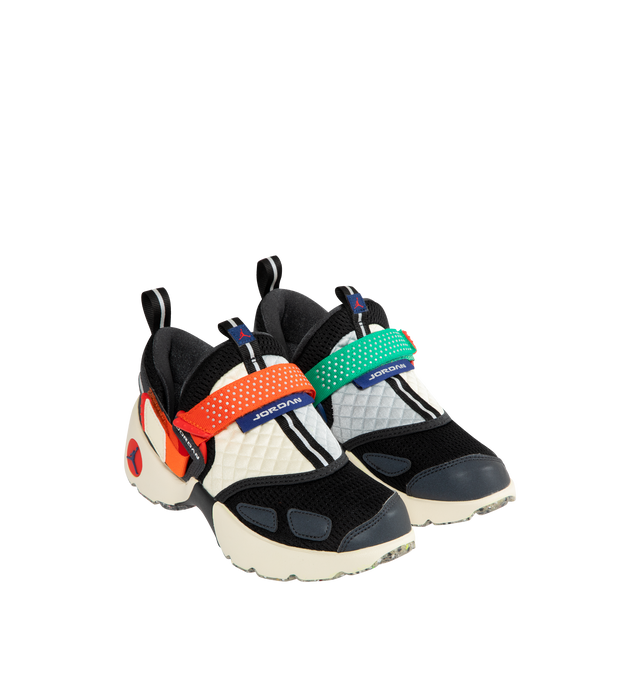 Image 2 of 5 - MULTI - JORDAN Trunner Rare Air Sneaker featuring low collar, breathable knits, durable canvas, synthetic leather, lightweight, forefoot strap for an adjustable fit and a chunky foam midsole.