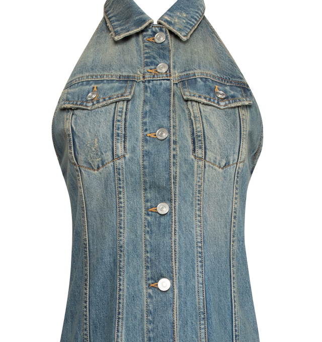 HALTER DENIM DRESS (WOMENS)