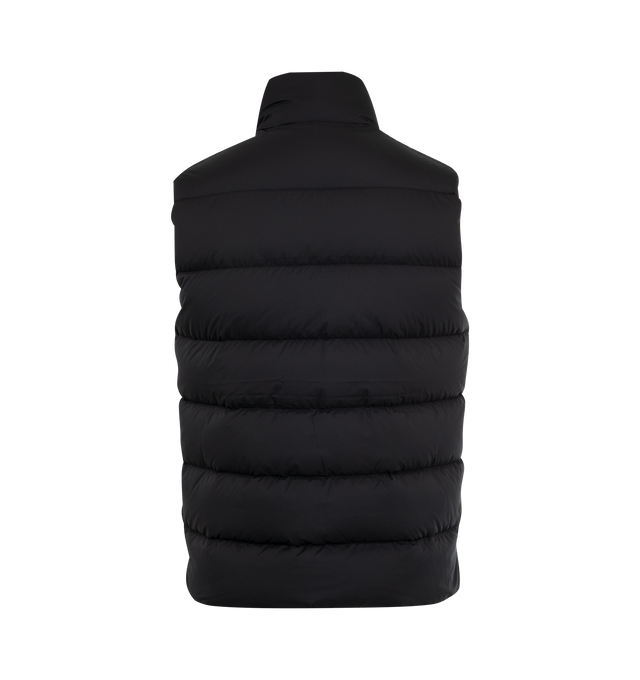 Image 2 of 2 - BLACK - MONCLER Tibb Down Vest featuring longue saison lining, down-filled, collar with snap button closure, zipper closure and zipped pockets. 100% polyamide/nylon. Padding: 90% down, 10% feather.