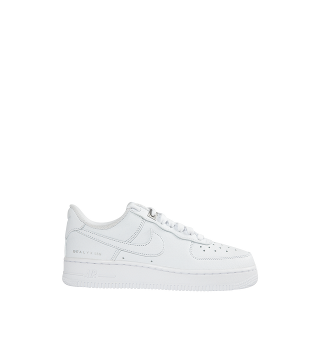 Image 1 of 5 - WHITE - NIKE AF-1 Low x ALYX featuring signature leather overlay, air-cushioned midsole and star-studded pivot-circle tread of the original AF-1, ALYX's design premium tumbled leather, metal eyelets, lace dubraes and a branded lateral heel stamp. 
