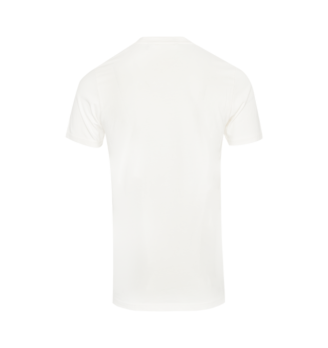 Image 2 of 2 - WHITE - MONCLER Logo T-Shirt featuring crew neck, short sleeves and logo patch. 100% cotton. 