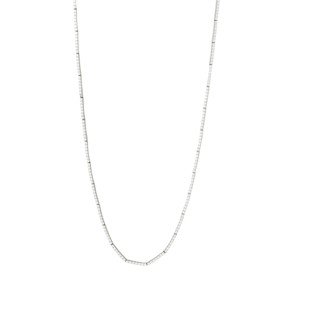 Image 1 of 2 - SILVER - SIDNEY GARBER Lyra Diamond Necklace featuring diamonds set in delicate bars, diamonds 2.00CT and 18k gold. 15 inches.