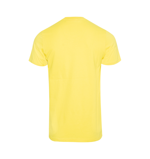 Image 2 of 2 - YELLOW - MONCLER Logo T-Shirt featuring crew neck, short sleeves and logo patch. 100% cotton. 