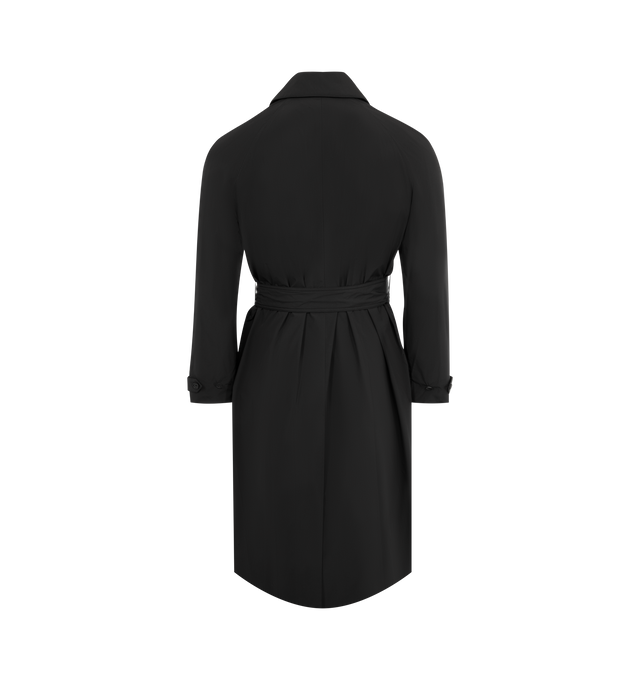 Image 2 of 3 - BLACK - The Row Single-breasted trench coat in water-repellant technical fabric with removable belt, slant welt pockets, and concealed front placket with button closure. 100% Polyester. Made in Italy.