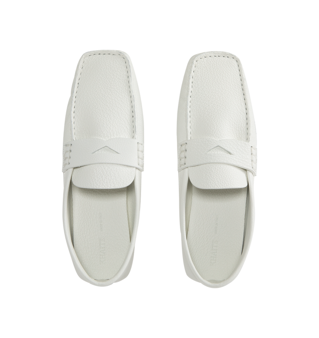 Image 4 of 4 - WHITE - KHAITE Billy Loafer featuring a soft, travel-friendly slip-on with one-piece construction and a supple footbed for exceptional comfort. Classic loafer details and three-part leather sole. 100% calf leather.