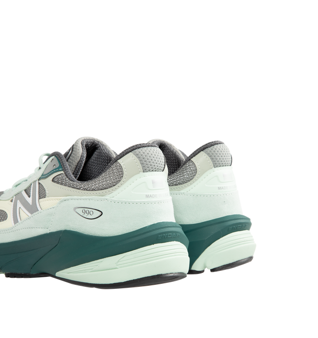 Image 3 of 5 - GREEN - NEW BALANCE 990v6 Sneaker featuring mesh upper, suede and synthetic overlays, FuelCell foam, ENCAP midsole cushioning, reflective accents and TPU back tab.