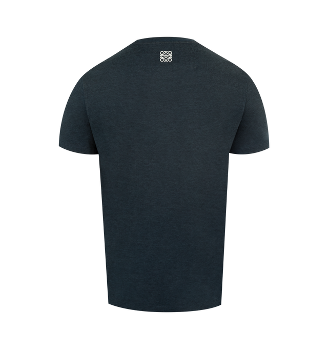 Image 2 of 2 - NAVY - LOEWE Logo T-shirt in lightweight cotton featuring relaxed fit, regular length, crew neck?, ribbed collar and LOEWE Anagram embroidery placed on the chest patch pocket. Cotton. Made in Portugal.