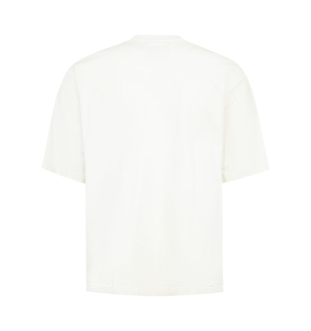 Image 2 of 2 - WHITE - Maison Mihara Yasuhiro Kids Doodle T-Shirt is crafted from cotton and features a classic crew neckline, short sleeves, and signature Doodle graphic artwork for a playful contemporary look. This designer graphic T-shirt combines soft everyday comfort with Maison Mihara Yasuhiro's distinctive artistic aesthetic, making it an easy wardrobe staple. Main Material: 100% Cotton. Made in Japan.