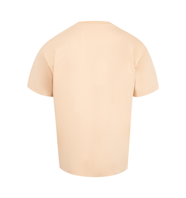Image 2 of 2 - PINK - Moncler x Gilga Farm Designed by Donald Glover Cotton T-Shirt featuring heavy cotton jersey, ribbed crew neck, short sleeves, embroidered logo and logo patch. 100% cotton. Made in Turkey.