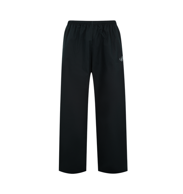 Image 1 of 3 - BLACK - WILLY CHAVARRIA Ruff Rider Track Pant featuring pull-on styling with elastic waistband, 3-pocket design, embroidered logo detail at side and midweight melton fabric. 100% polyester. Made in USA.