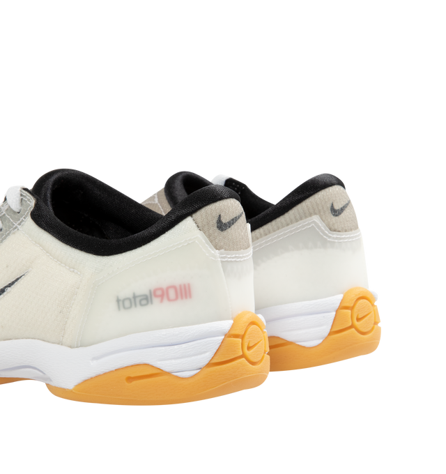 Image 3 of 5 - WHITE - NIKE Total 90 Sneaker featuring quilted upper, asymmetrical lacing, flat rubber sole, the upper features Total 90 logos on each side, padded collar, foam midsole and rubber outsole.