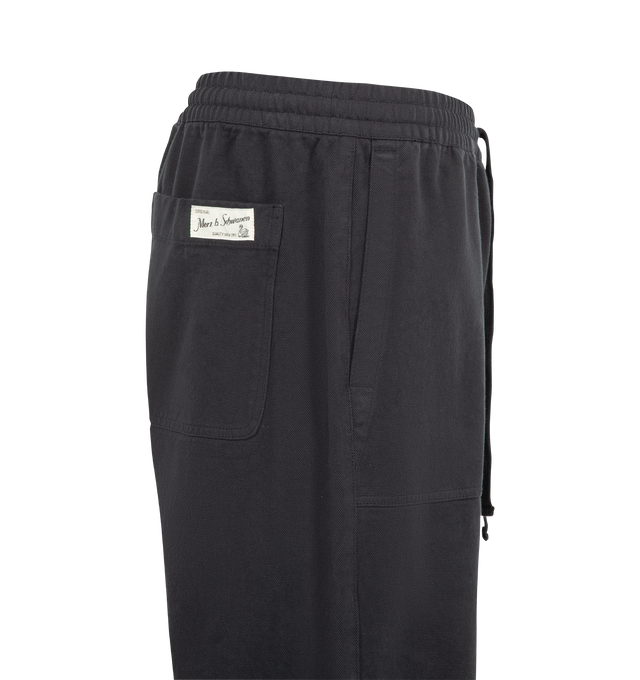 Image 3 of 3 - GREY - Merz b. Schwanen Workers Cotton Twill Drawstring Pants are crafted from 100% organic cotton broken-twill fabric and feature a relaxed straight-leg silhouette with a comfortable drawstring waistband. Inspired by traditional workwear, these easygoing pants offer a loose, breathable fit ideal for warmer weather while maintaining the versatility and comfort that define Merz b. Schwanen's approach to everyday dressing. Main Material: 100% Organic Cotton.