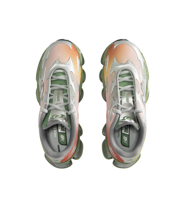Image 5 of 5 - MULTI - NEW BALANCE ABZORB 2000 Sneaker featuring mesh upper, synthetic overlays, textile lining, rubber outsole, layered panel construction, ABZORB cushioning, sculpted midsole design, logo on tongue, New Balance branding on side and rubber outsole with grip.