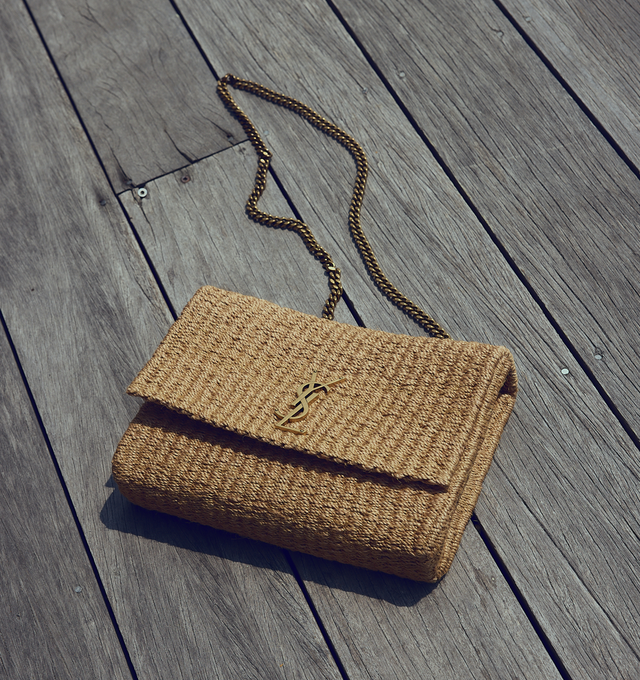 RAFFIA KATE MEDIUM CHAIN BAG