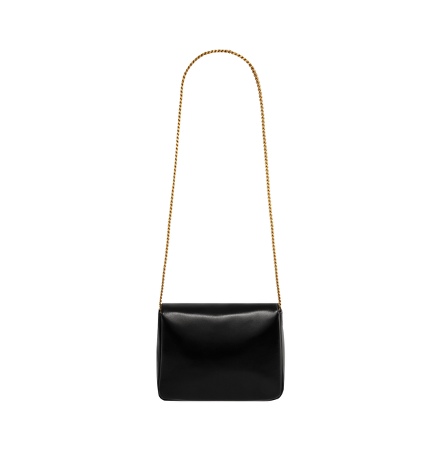Image 2 of 3 - BLACK - SAINT LAURENT Kate Soup Bag featuring one compartment, interior pocket, chain strap and fold over closure. 20 cm x height 20 cm x depth 6 cm. Leather. Made in Italy.