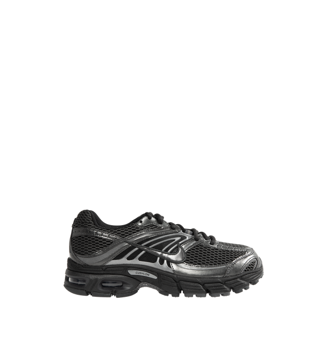 Image 1 of 5 - BLACK - NIKE Air Max Moto 2K Sneaker featuring metallic accents, Max Air cushioning, foam midsole and rubber outsole.