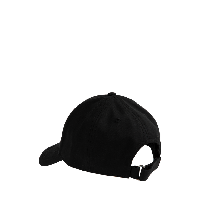 Image 2 of 2 - BLACK - MONCLER Baseball Cap featuring cotton gabardine, cotton lining, adjustable back tab with hook-and-loop closure and logo patch. 100% cotton.