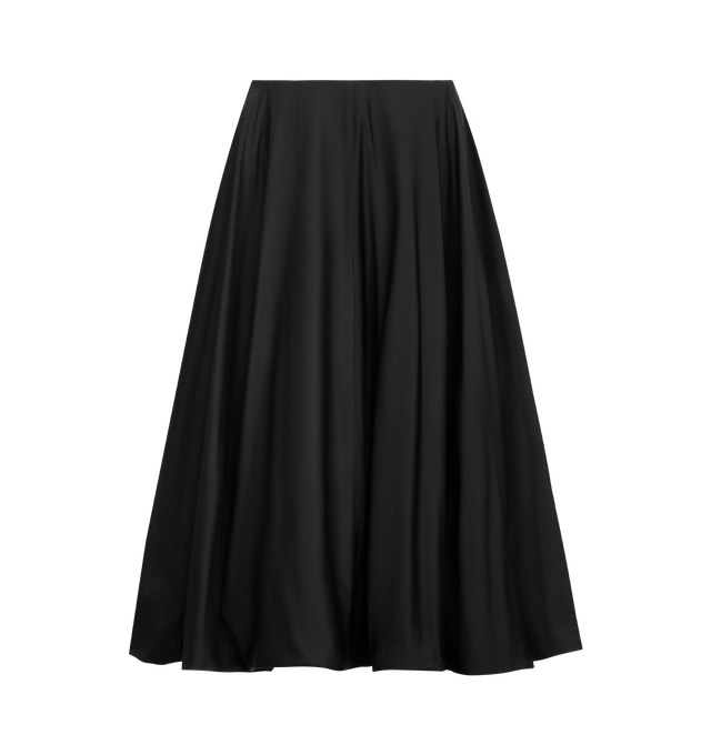 Image 1 of 4 - BLACK - BALENCIAGA Balloon Skirt featuring midi length, voluminous draping, gathered detail and zip fastening. Made in Italy.