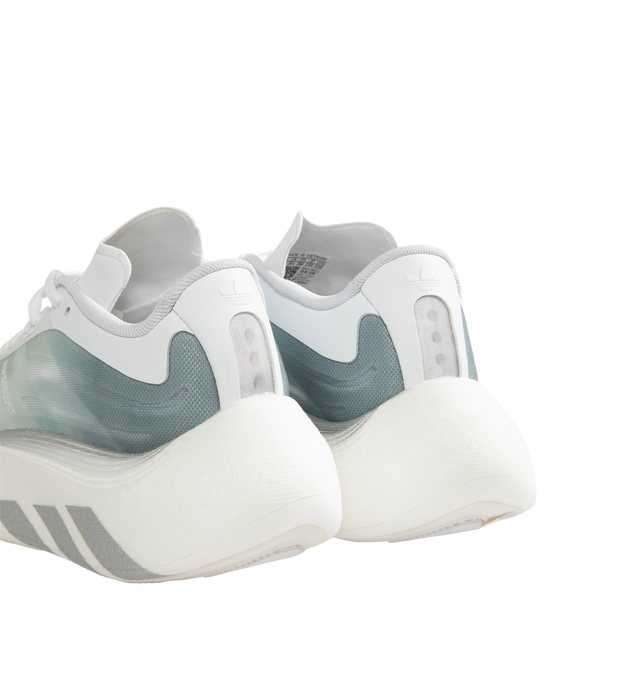 Image 3 of 5 - WHITE - Adidas Hyperboost Euphoria LT Sneakers feature a semi-transparent mono mesh upper that showcases the internal exoskeleton for a lightweight feel, enhanced breathability, and a modern aesthetic. This designer sneaker combines innovative construction with everyday comfort and performance. Main Material: Mesh Textile and Synthetic Textile, Rubber sole.
