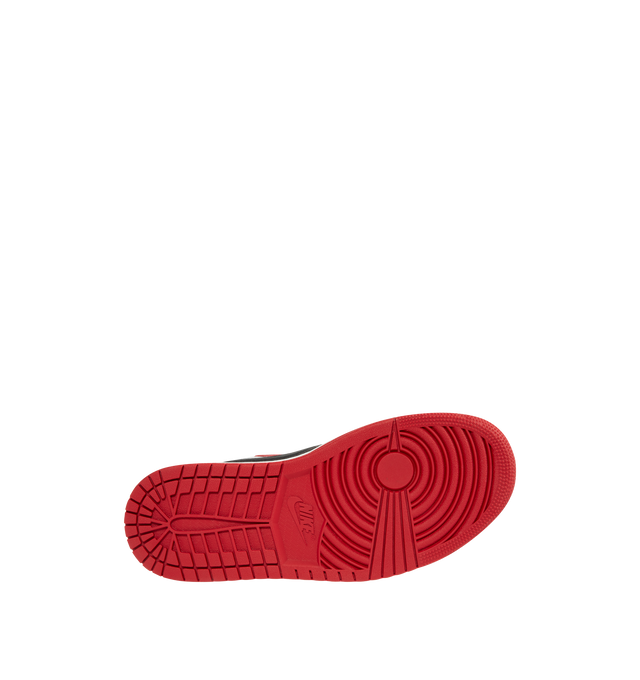 Image 4 of 5 - RED - JORDAN Air Jordan 1 Low OG Sneaker featuring genuine leather in the upper, Nike Air technology, lace up closure, rubber in the outsole for durable traction and wings logo on heel.
