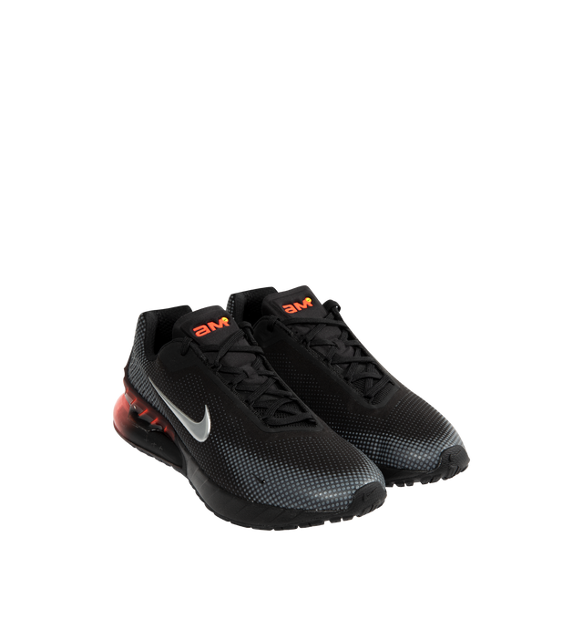 Image 2 of 5 - BLACK - NIKE Air Max Phoenix Sneaker featuring engineered mesh upper, injection rubber and a thin heel clip that reduces weight, Nike React technology is a lightweight, durable foam, Max Air cushioning, foam midsole and rubber outsole.
