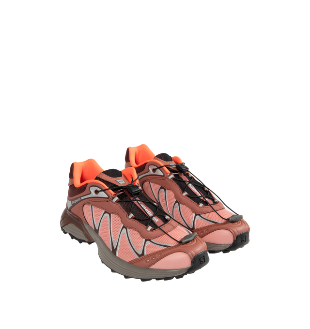 Image 2 of 5 - ORANGE - SALOMON XT-Whisper Sneakers featuring slip-on styling with pull-cord closure, logo detail on tongue and back counter, anti-debris tongue for extra level of protection and padded low-cut collar.