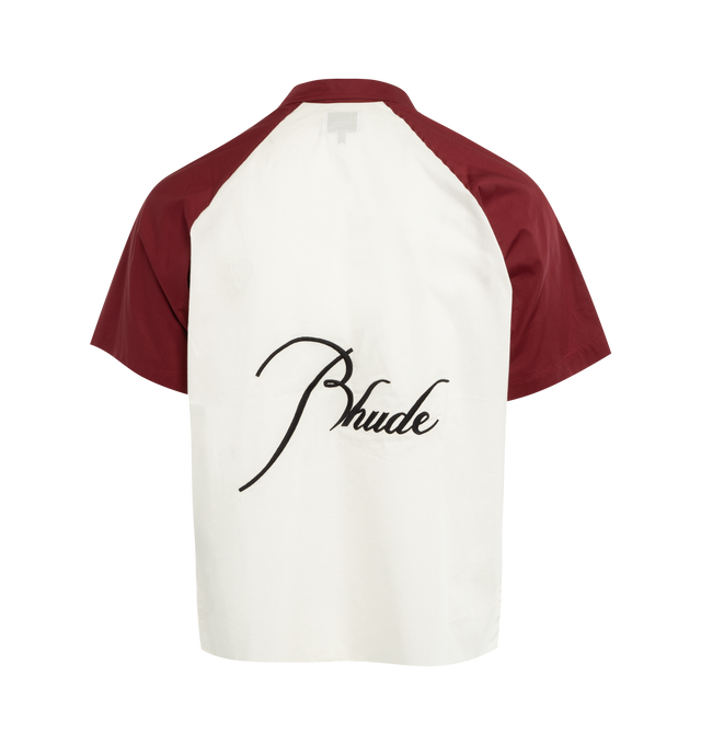 RAGLAN POPLIN BUTTON UP