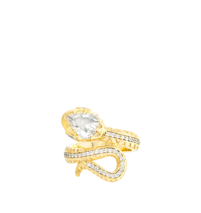 Image 2 of 2 - GOLD - JENNA BLAKE Diamond Snake Ring featuring 18K Yellow Gold, 2 Carats of Diamond. Hirshleifers offers a range of pieces from this collection in-store. For personal consultation and detailed information about jewelry, please contact our dedicated stylist team at personalshopping@hirshleifers.com.This item may be restricted for online purchase to international clients. For assistance purchasing this item please contact our dedicated stylist team at personalshopping@hirshleifers.com.
