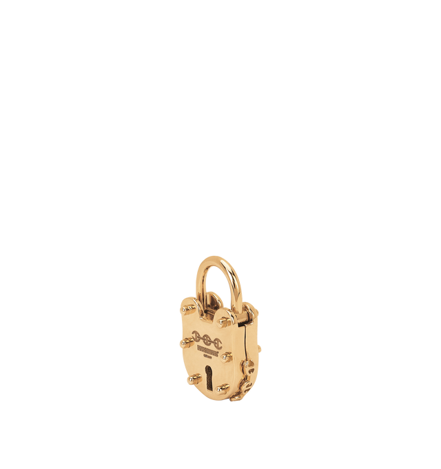 Image 2 of 3 - GOLD - HOORSENBUHS 19MM Padlock Charm featuring classic lock pendant measuring 19MM that opens and closes to wear with an Open-Link chain or on chain. Hirshleifers offers a range of initial pieces from this collection in-store. For personal consultation and detailed information about jewelry, please contact our dedicated stylist team at personalshopping@hirshleifers.com.