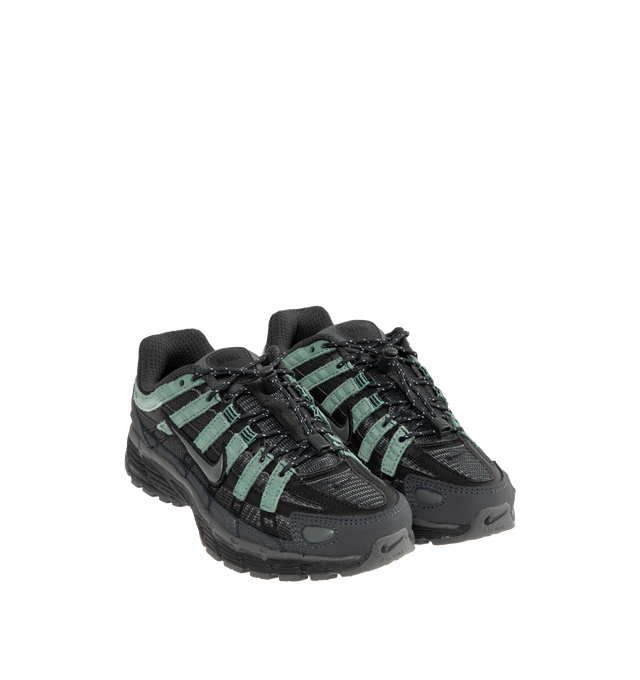 Image 2 of 5 - BLACK - NIKE P-6000 Sneaker featuring textile upper with synthetic leather overlays, suede, premium leather and synthetic leather, foam midsole and rubber outsole that provides durable traction.