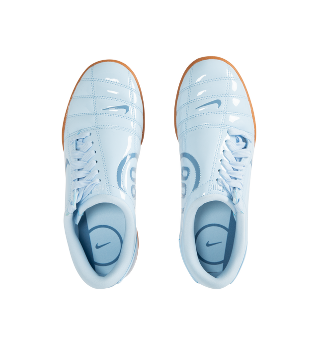 Image 5 of 5 - BLUE - NIKE Total 90 Sneaker featuring authentic soccer style, original quilted upper, asymmetrical lacing, synthetic leather upper with Total 90 logos on each side, rubber outsole and padded collar.